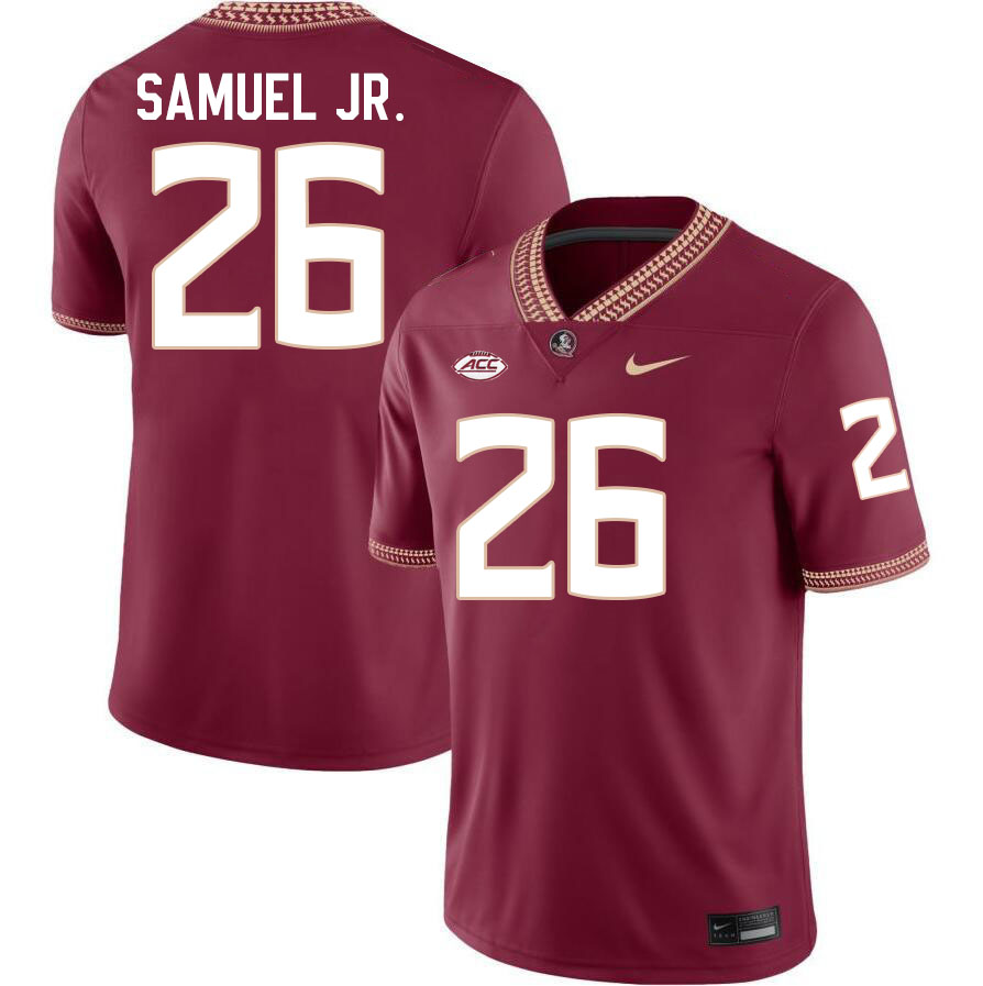 #26 Asante Samuel Jr. Florida State Seminoles Jerseys Football Stitched-Maroon - Click Image to Close